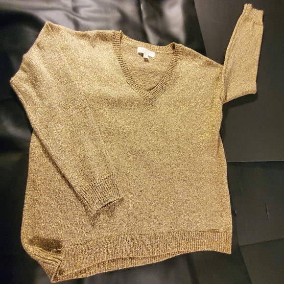Michael Kors Metallic Pullover V Neck Sweater - Picture 6 of 9
